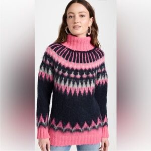🆕 Naadam Fair Isle Turtleneck Alpaca Sweater